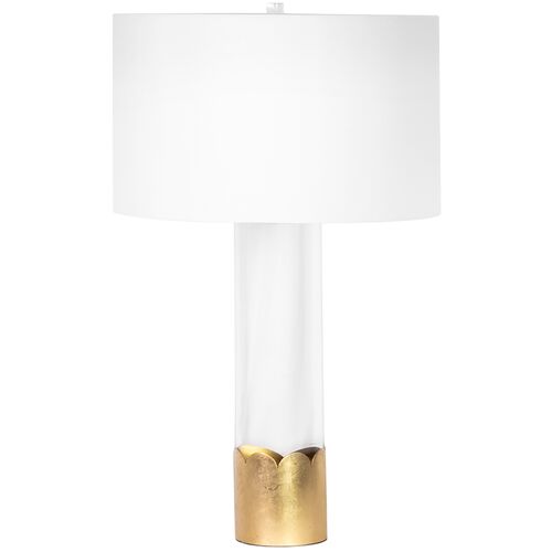 Sissie Crystal Table Lamp, Clear/Gold Leaf 1 Sissie Crystal Table Lamp, Clear/Gold Leaf