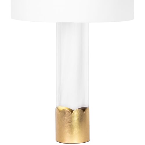 Sissie Crystal Table Lamp, Clear/Gold Leaf 3 Sissie Crystal Table Lamp, Clear/Gold Leaf