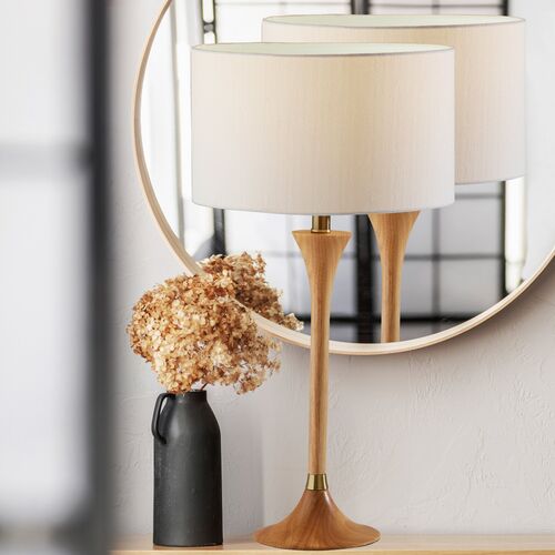 Sadie Table Lamp, Natural/ Brass 5 Sadie Table Lamp, Natural/ Brass