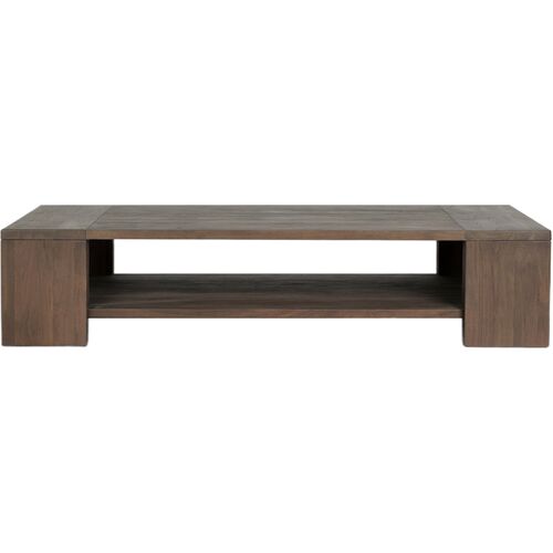 Joan Outdoor Teak Coffee Table, Stained Heritage Brown 3 Joan Outdoor Teak Coffee Table, Stained Heritage Brown