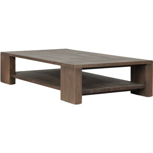 Joan Outdoor Teak Coffee Table, Stained Heritage Brown 8 Joan Outdoor Teak Coffee Table, Stained Heritage Brown