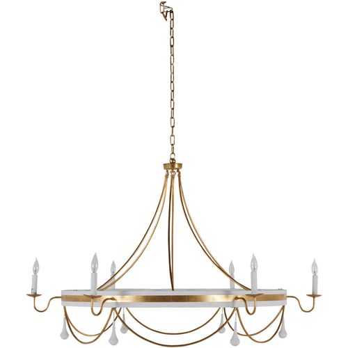 Jean Chandelier, Vintage Gold/Plaster White 2 Jean Chandelier, Vintage Gold/Plaster White