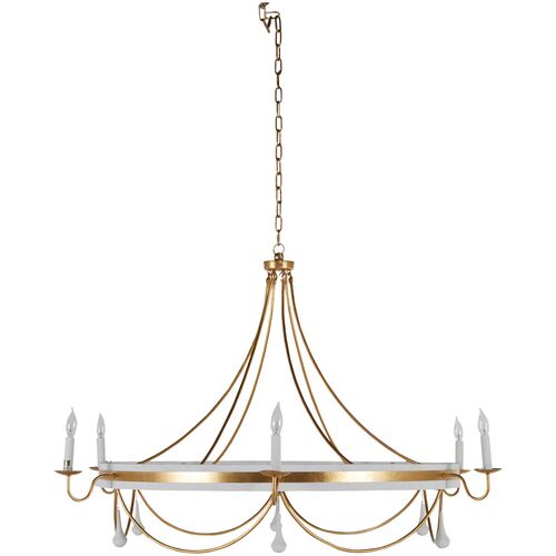 Jean Chandelier, Vintage Gold/Plaster White 3 Jean Chandelier, Vintage Gold/Plaster White