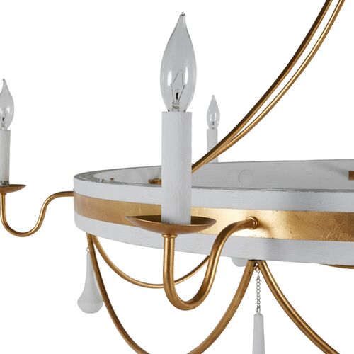 Jean Chandelier, Vintage Gold/Plaster White 4 Jean Chandelier, Vintage Gold/Plaster White