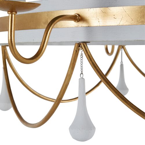 Jean Chandelier, Vintage Gold/Plaster White 5 Jean Chandelier, Vintage Gold/Plaster White