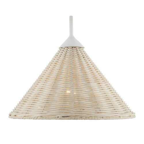Basket Swing Arm Wall Sconce, Bleached Gesso White 3 Basket Swing Arm Wall Sconce, Bleached Gesso White