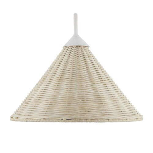 Basket Swing Arm Wall Sconce, Bleached Gesso White 4 Basket Swing Arm Wall Sconce, Bleached Gesso White
