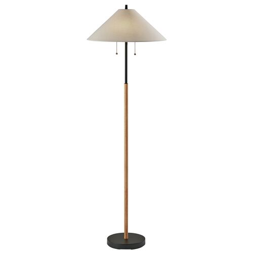 Colton Floor Lamp, Black/Natural 1 Colton Floor Lamp, Black/Natural