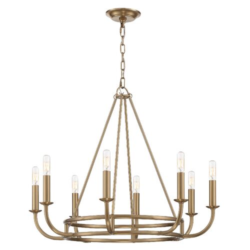 Bailey 8-Light Chandelier, Aged Brass 3 Bailey 8-Light Chandelier, Aged Brass
