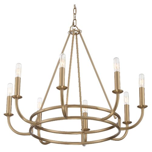 Bailey 8-Light Chandelier, Aged Brass 4 Bailey 8-Light Chandelier, Aged Brass