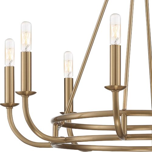 Bailey 8-Light Chandelier, Aged Brass 5 Bailey 8-Light Chandelier, Aged Brass