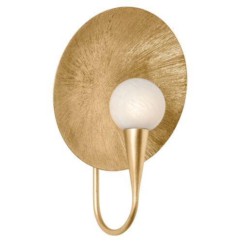 Ahmad Wall Sconce, Vintage Gold Leaf/Cloud 2 Ahmad Wall Sconce, Vintage Gold Leaf/Cloud