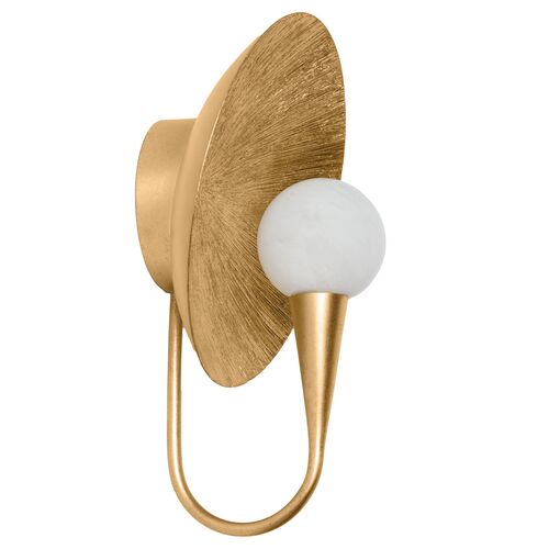 Ahmad Wall Sconce, Vintage Gold Leaf/Cloud 4 Ahmad Wall Sconce, Vintage Gold Leaf/Cloud