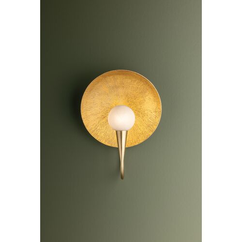 Ahmad Wall Sconce, Vintage Gold Leaf/Cloud 8 Ahmad Wall Sconce, Vintage Gold Leaf/Cloud