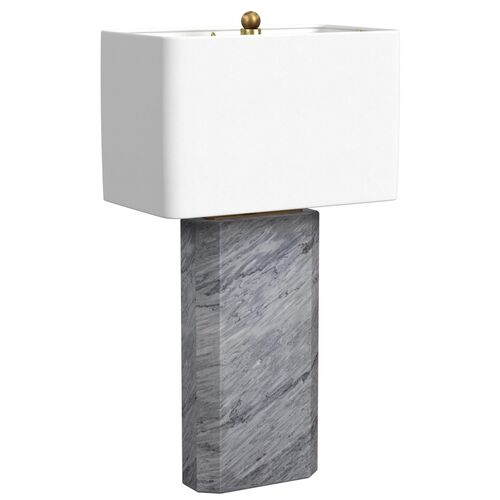 Alarica Marble Table Lamp, Gray