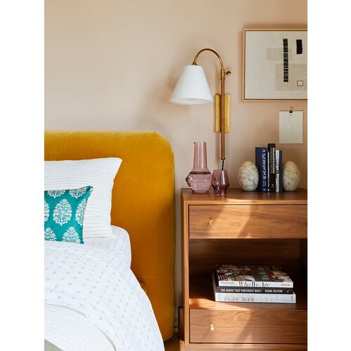 Curves No.1 Plug-In Wall Sconce, Bamboo/Aged Brass 3 Curves No.1 Plug-In Wall Sconce, Bamboo/Aged Brass