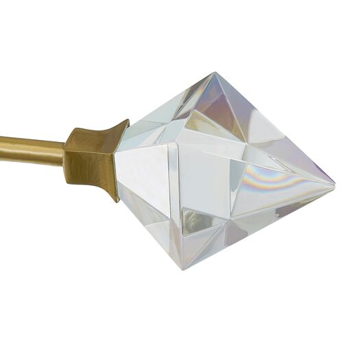 Noa 11.25" Sputnik Flush Mount, Iridescent Crystal/Aged Brass 4 Noa 11.25" Sputnik Flush Mount, Iridescent Crystal/Aged Brass