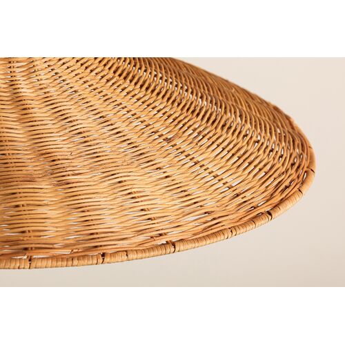 Finnian Wicker Pendant, Natural/Aged Brass 10 Finnian Wicker Pendant, Natural/Aged Brass