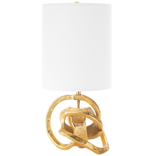 Mini Knot Table Lamp, Soft Gold 1 Mini Knot Table Lamp, Soft Gold