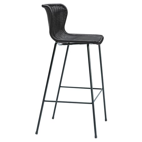 Caden Outdoor Barstool, Black 3 Caden Outdoor Barstool, Black