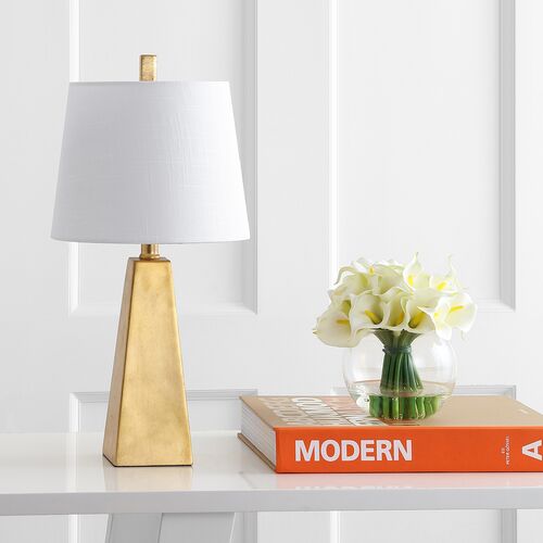Jareth Resin Table Lamp, Gold 2 Jareth Resin Table Lamp, Gold
