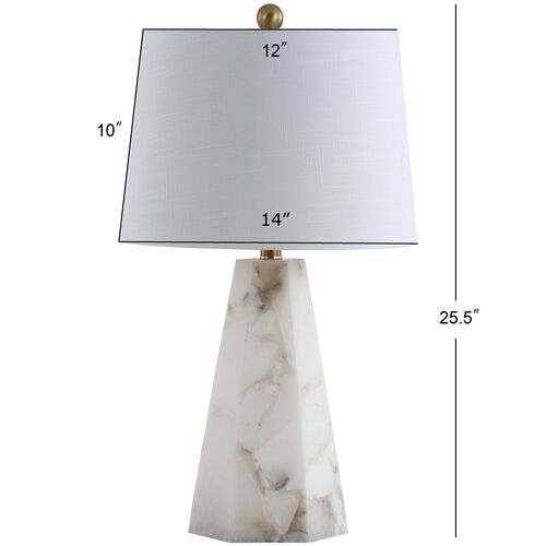 Tempest Alabaster Table Lamp, White 6 Tempest Alabaster Table Lamp, White