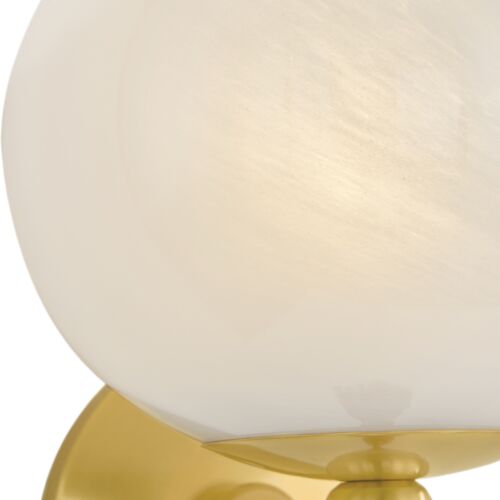 Niya Tassel 1-Light Wall Sconce, Aged Brass/Cloud Glass 8 Niya Tassel 1-Light Wall Sconce, Aged Brass/Cloud Glass