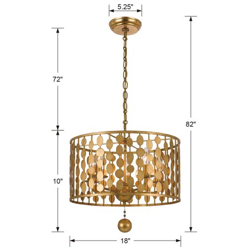 Layla Chandelier, Antique Gold 5 Layla Chandelier, Antique Gold