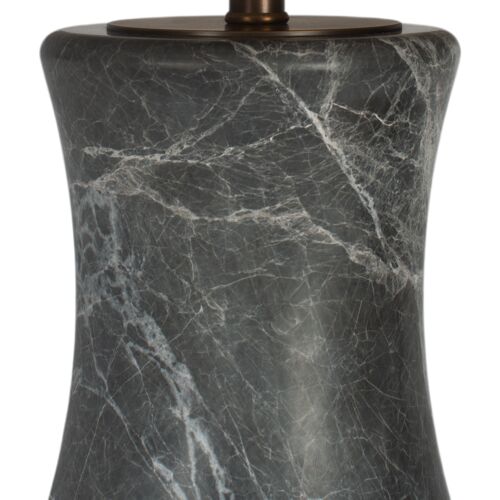 Marble Bamboo Table Lamp, Gray/White 2 Marble Bamboo Table Lamp, Gray/White