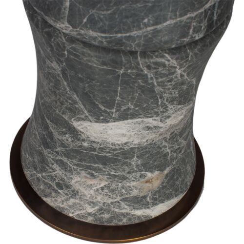 Marble Bamboo Table Lamp, Gray/White 5 Marble Bamboo Table Lamp, Gray/White
