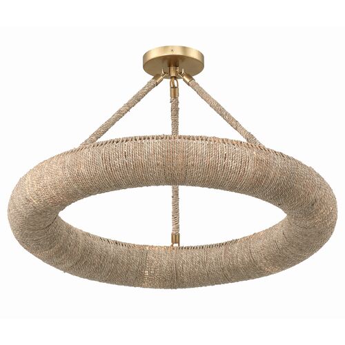 Oakley Integrated LED Chandelier, Soft Gold 2 Oakley Integrated LED Chandelier, Soft Gold