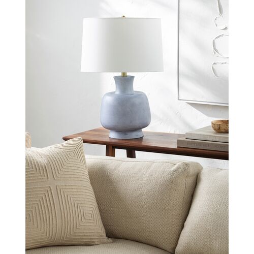 Pablo Painted Resin Table Lamp, Blue 2 Pablo Painted Resin Table Lamp, Blue