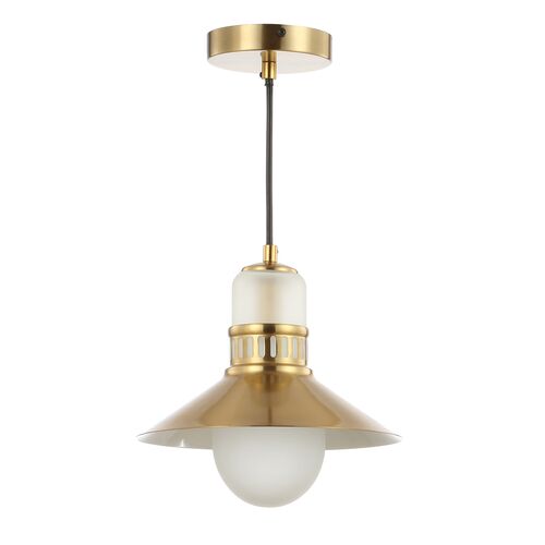 Rover 1-Light Pendant, Gold/Frosted Glass 1 Rover 1-Light Pendant, Gold/Frosted Glass