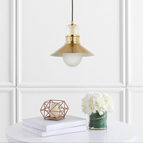 Rover 1-Light Pendant, Gold/Frosted Glass 8 Rover 1-Light Pendant, Gold/Frosted Glass