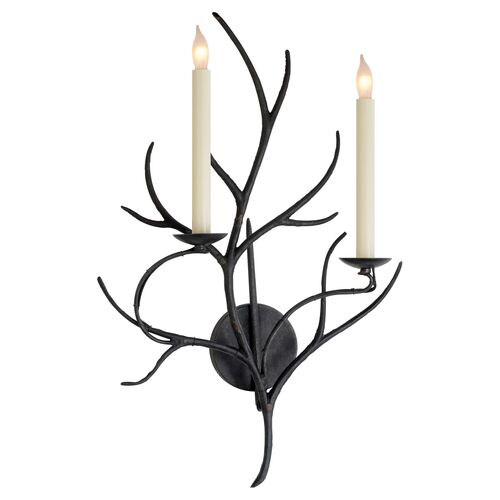 Branch Sconce, Aged Iron 1 Branch Sconce, Aged Iron