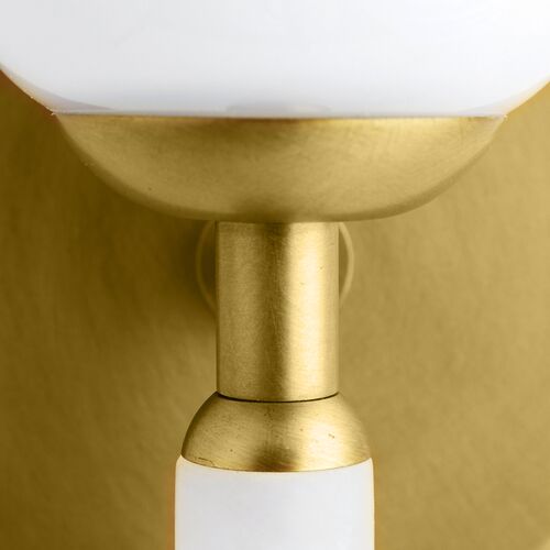 Norwalk Alabaster Wall Sconce, White/Gold 3 Norwalk Alabaster Wall Sconce, White/Gold