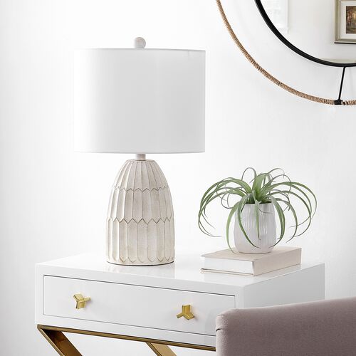 Robyn Table Lamp, Weathered White 2 Robyn Table Lamp, Weathered White