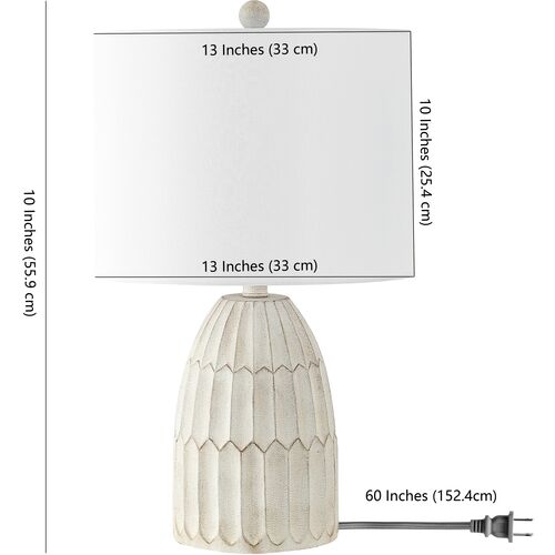 Robyn Table Lamp, Weathered White 4 Robyn Table Lamp, Weathered White