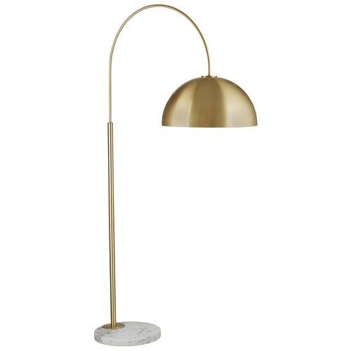 Samuel Marble Floor Lamp, White/Brass 1 Samuel Marble Floor Lamp, White/Brass