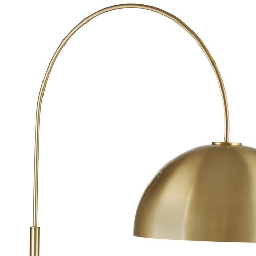 Samuel Marble Floor Lamp, White/Brass 2 Samuel Marble Floor Lamp, White/Brass
