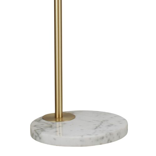 Samuel Marble Floor Lamp, White/Brass 3 Samuel Marble Floor Lamp, White/Brass