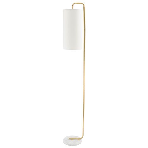 Ryann 64" Floor Lamp, Gold/White Marble 3 Ryann 64" Floor Lamp, Gold/White Marble