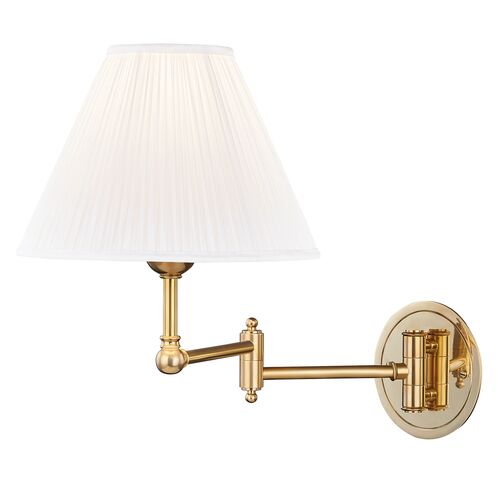 Signature No.1 Wall Sconce, Silk Shade 1 Signature No.1 Wall Sconce, Silk Shade