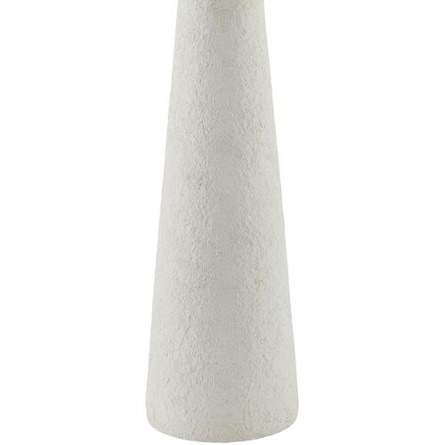 Rhosyn Assymetrical Shade Concrete Table Lamp, White/Natural 3 Rhosyn Assymetrical Shade Concrete Table Lamp, White/Natural