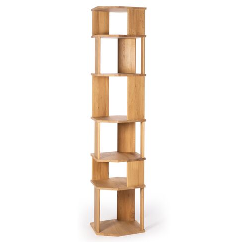 Stairs Column Bookcase, Oak