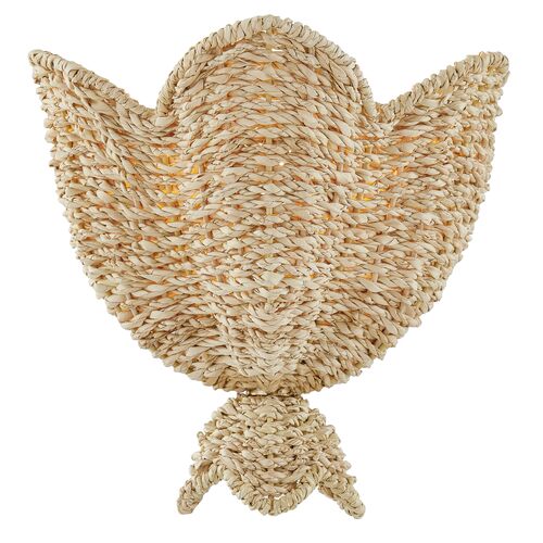 Orsten Wall Sconce, Aged Brass/Light Natural Twisted Palm Leaves 2 Orsten Wall Sconce, Aged Brass/Light Natural Twisted Palm Leaves