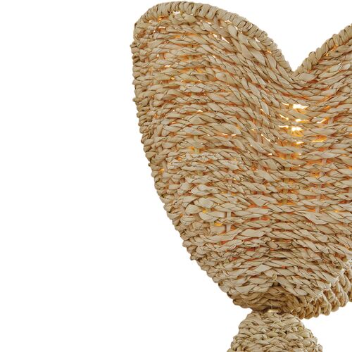 Orsten Wall Sconce, Aged Brass/Light Natural Twisted Palm Leaves 6 Orsten Wall Sconce, Aged Brass/Light Natural Twisted Palm Leaves