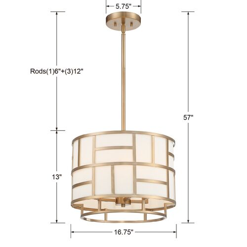 Danielson 4-Light Chandelier, Vibrant Gold 6 Danielson 4-Light Chandelier, Vibrant Gold
