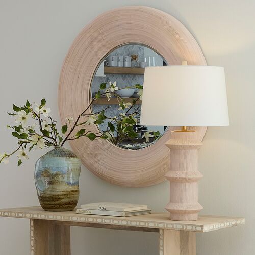 Trousdale Polyresin Table Lamp, Cream 2 Trousdale Polyresin Table Lamp, Cream