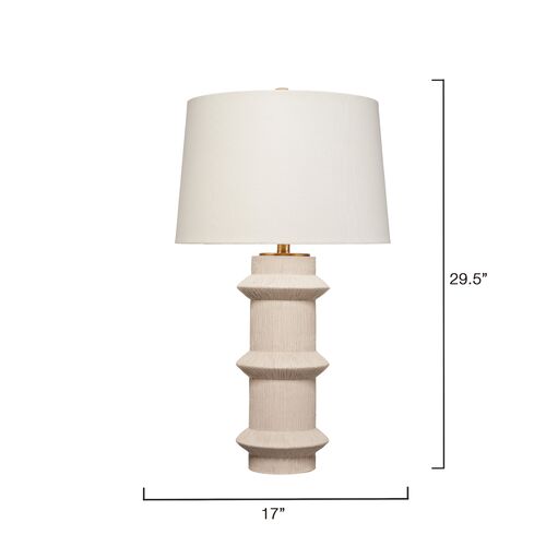Trousdale Polyresin Table Lamp, Cream 4 Trousdale Polyresin Table Lamp, Cream